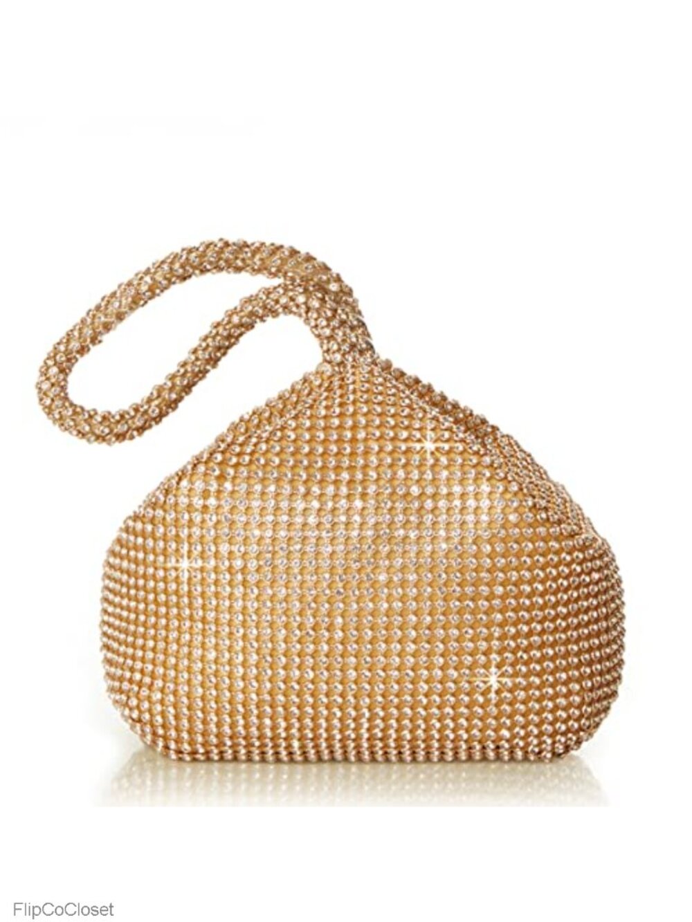 Rhinestone Clutch Triangle Sparkly Glitter Evening Bag Satin Fabric Party